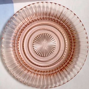 Rose gold pink glass dish